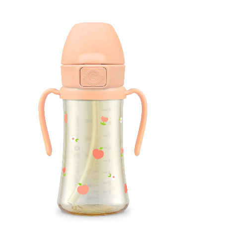 PPSU Straw Cup with Steel Free One Touch Cap 300ml