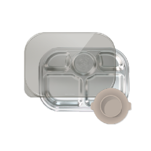 Stainless Food Tray 5 compartment