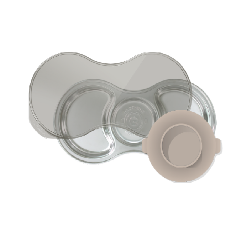 Stainless Food Tray 3 compartment